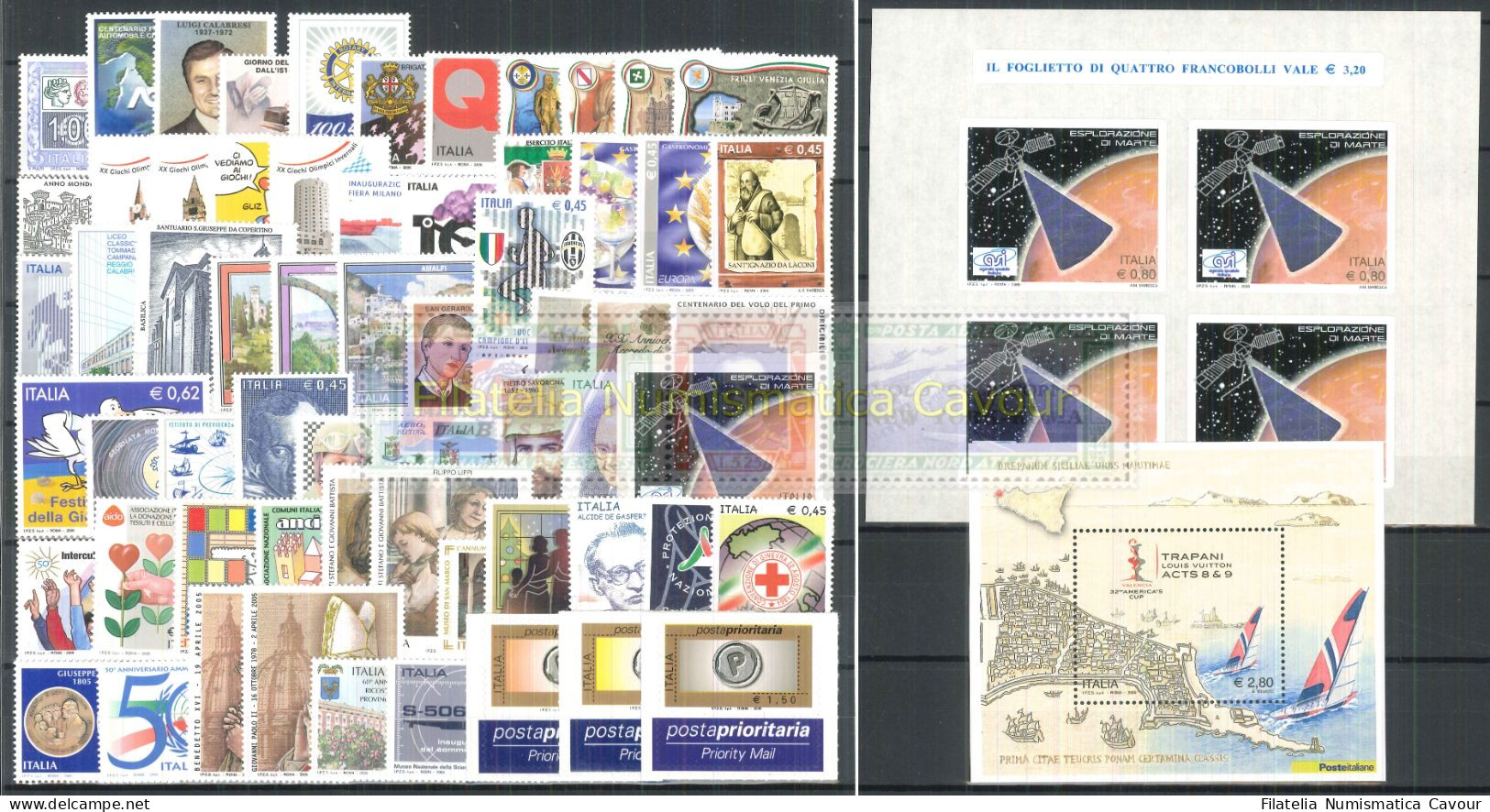 2005 - ** Annata Completa 63 Valori + 4 Foglietti - Vollständige Jahrgänge