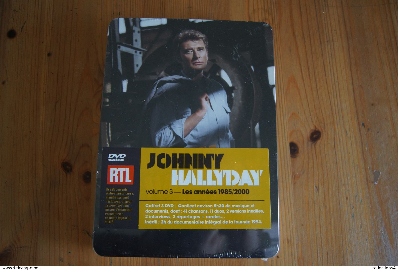 JOHNNY HALLYDAY VOL 3 LES ANNEES 1985/ 2000 COFFRET METAL 3 DVD NEUF SCELLE VALEUR+ - DVD Musicali