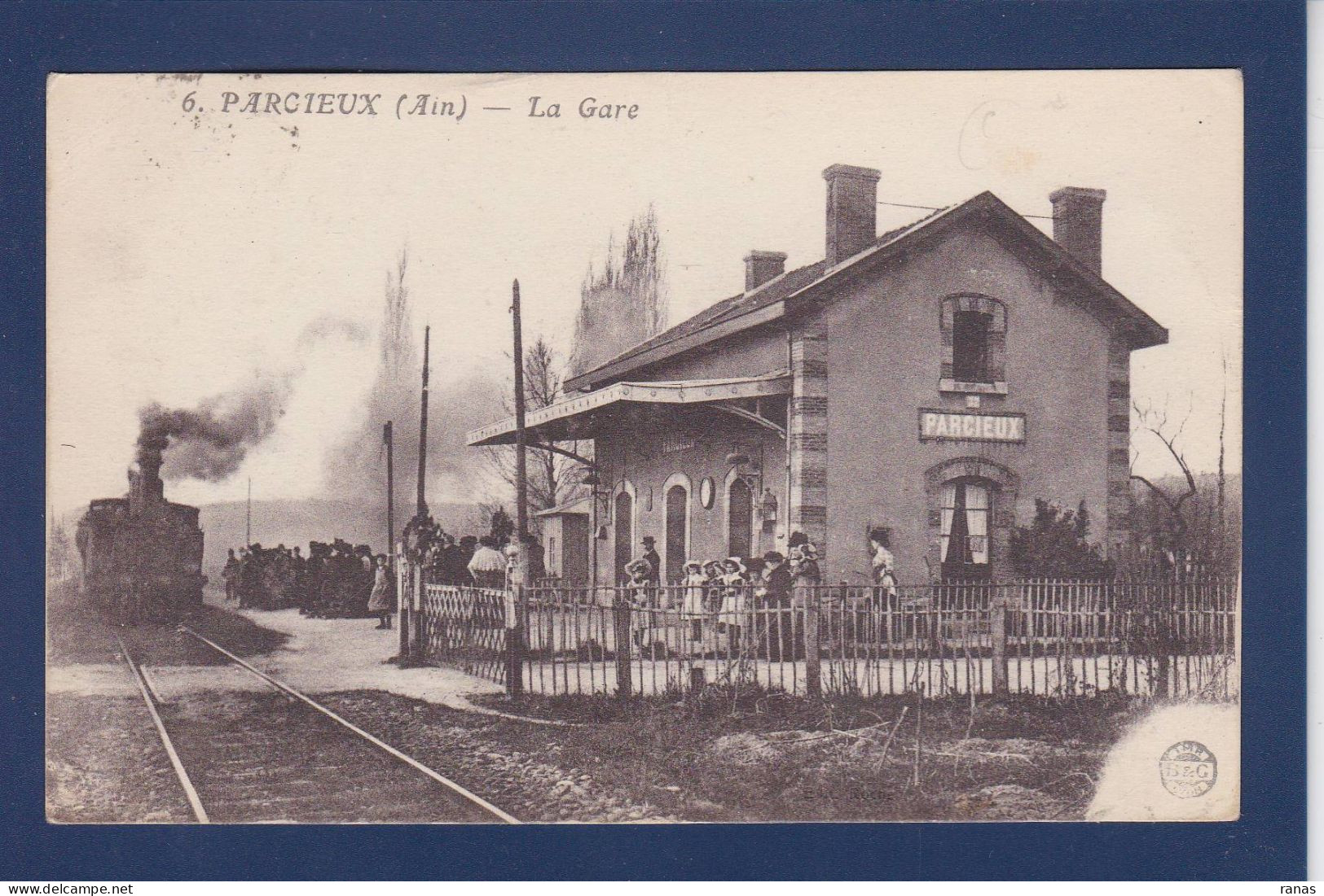 CPA [01] Ain > Parcieux Gare Station Chemin De Fer Train Circulée - Non Classés
