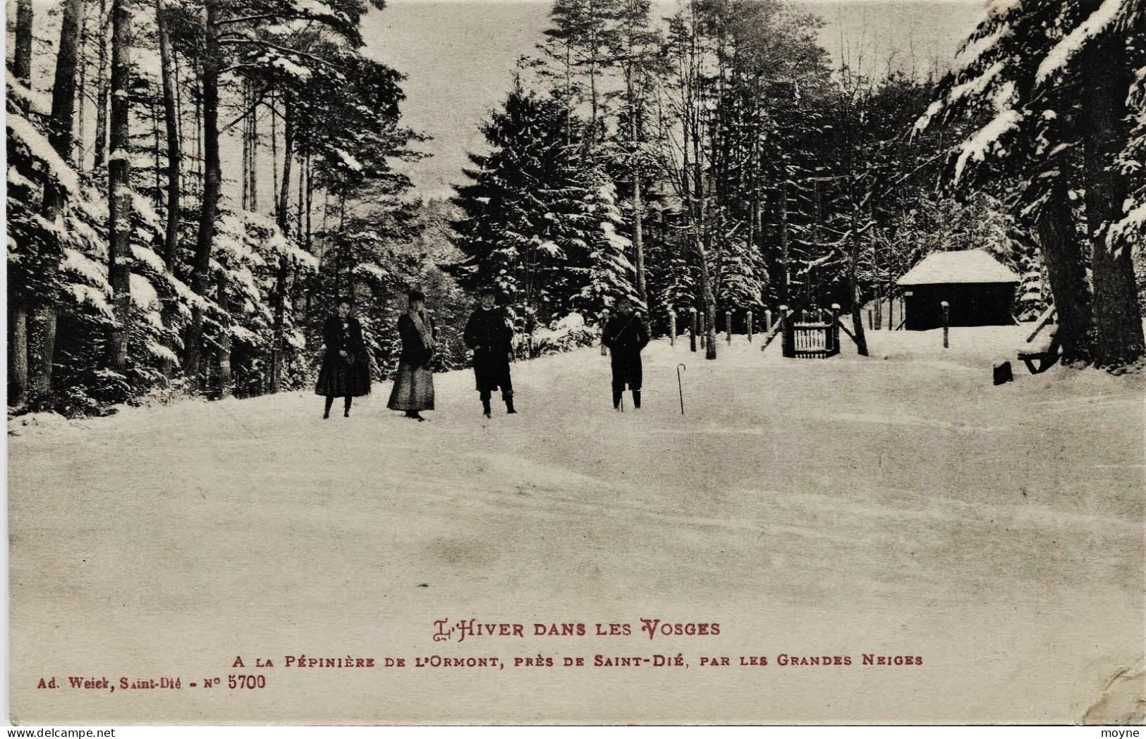 2719 -  Vosges - A LA PEPINIERE DE L ' ORMONT  PAR LES GRANDES NEIGES -  Circulée 1917 - Plainfaing