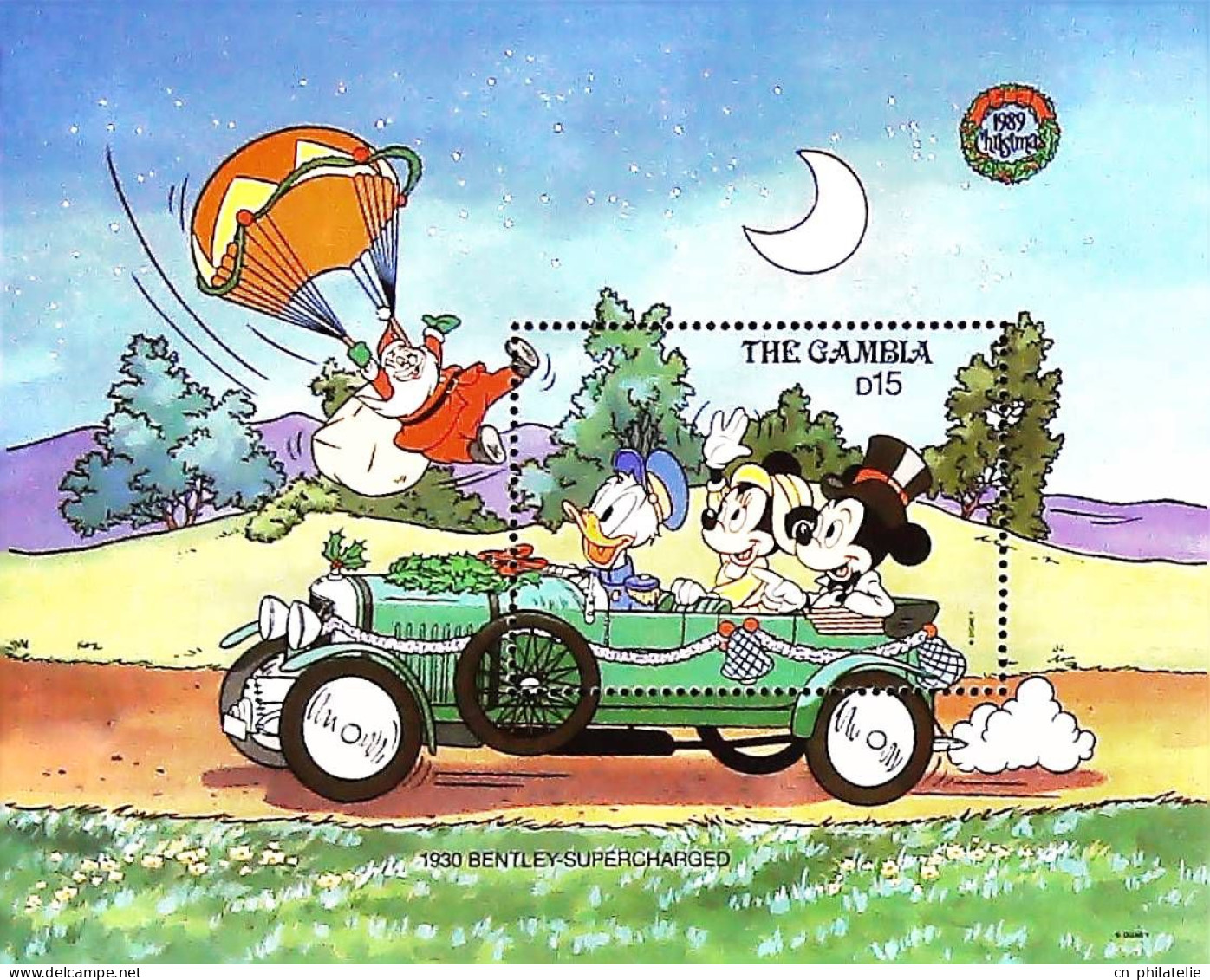 BLOC DISNEY GAMBIA N° BF 85 DE 1989 "LA BENTLEY DE MICKEY ET MINNIE" NEUF** - Disney