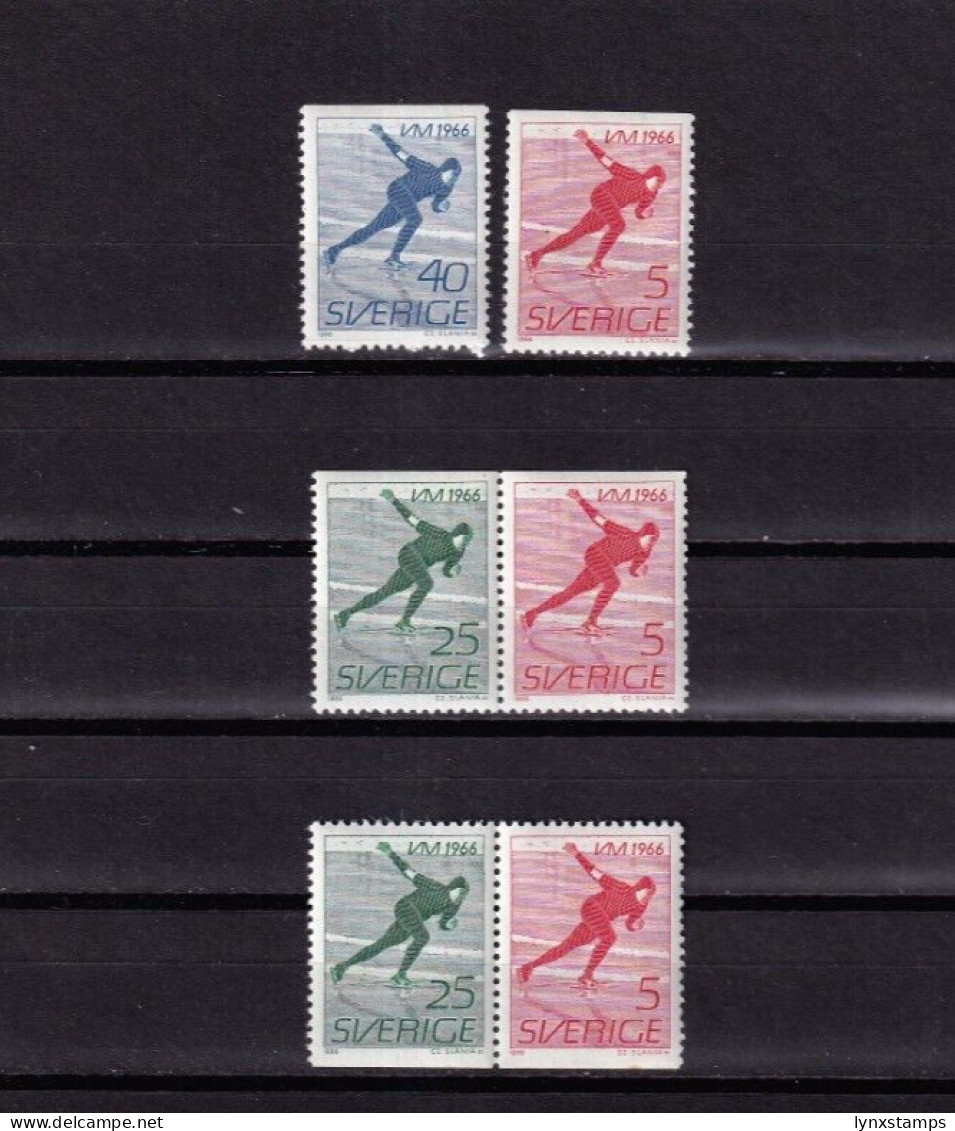 ER01 1966 Sweden World Skating Championships - Unused Stamps