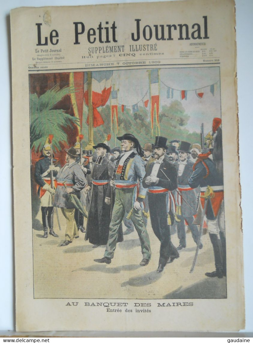 LE PETIT JOURNAL N° 516 - 7 OCTOBRE 1900 - GENERAL VOYRON A SHANGAI CHINE -CHINA - EXPOSITION 1900 PAVILLON DE SAN MARIN - Le Petit Journal