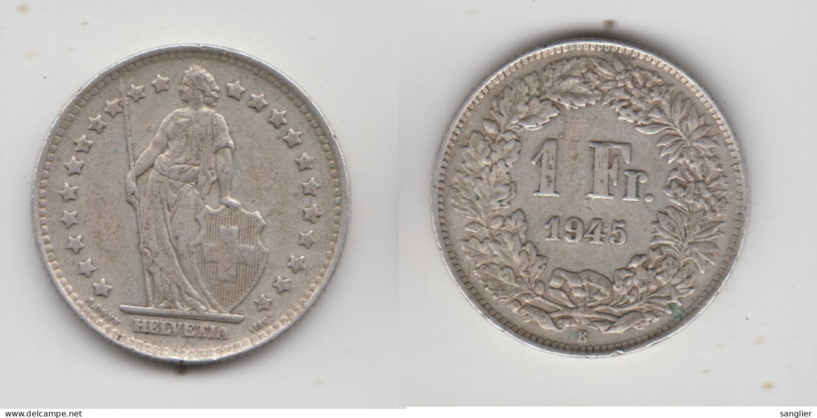 SUISSE - 1 FRANCS 1945 (ARGENT) - 1 Franc