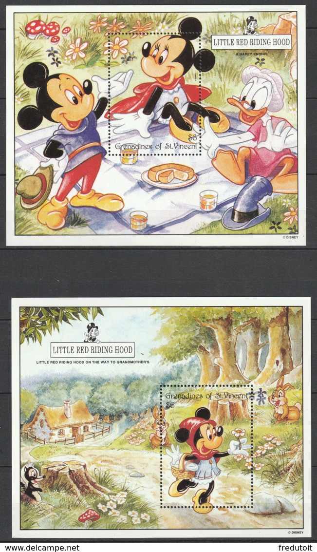 GRENADINES Of ST VINCENT - 2 BLOCS  N°93/4 ** (1992) WALT DISNEY - - St.Vincent Und Die Grenadinen