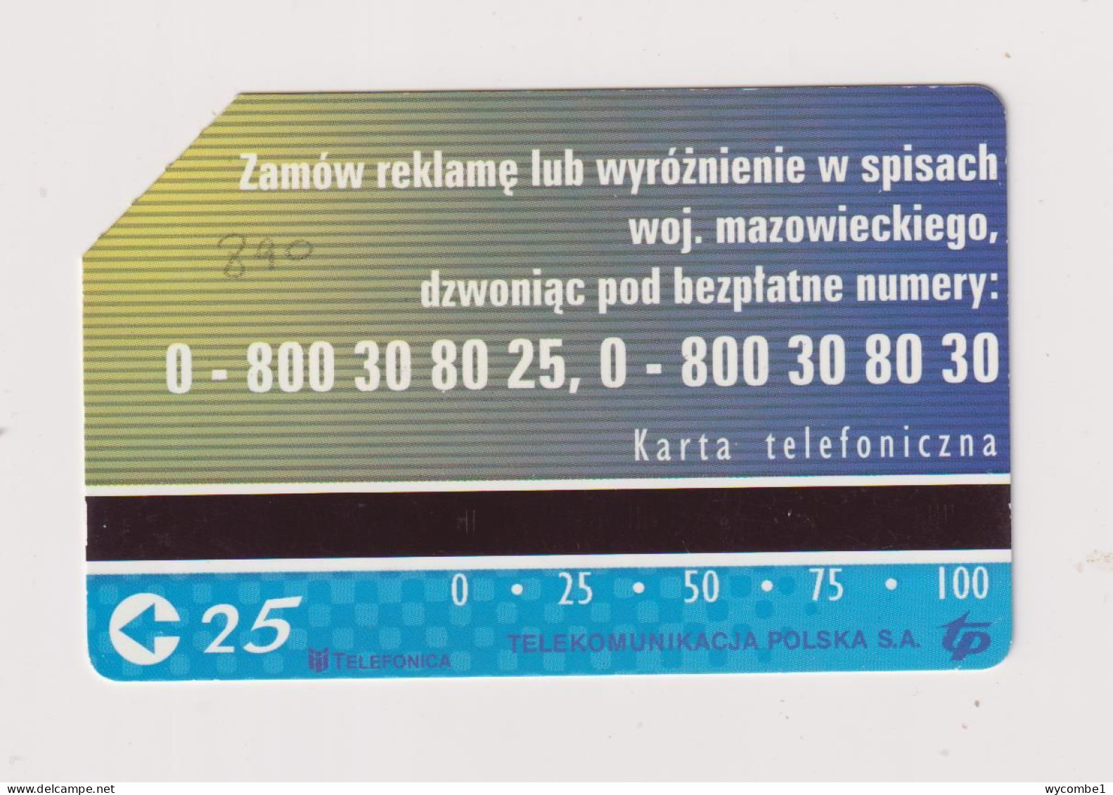 POLAND -  Telephone Directory Urmet  Phonecard - Pologne