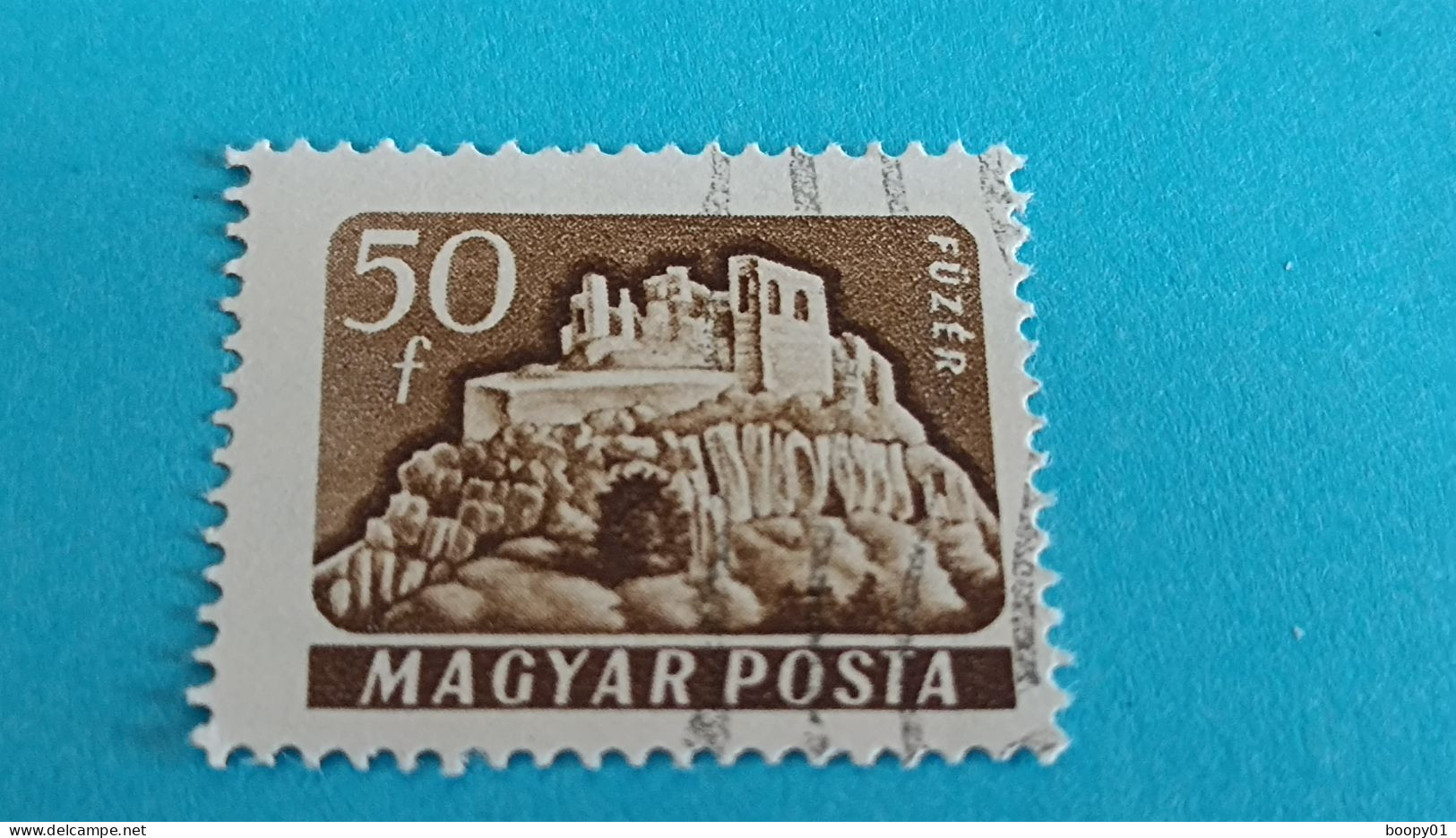 HONGRIE - HUNGARY - Magyar Posta - Timbre 1961 : Forteresses Et Châteaux - Château Rocheux De Fûger (13ème Siècle) - Gebraucht