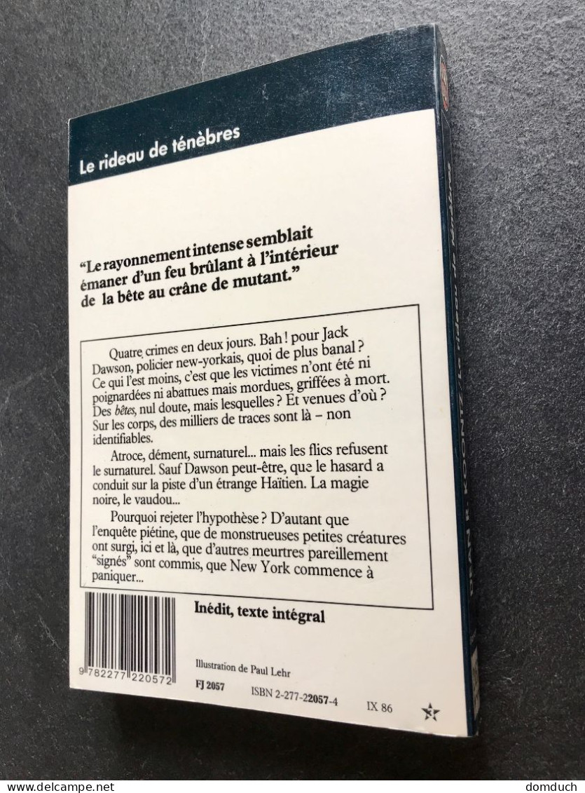 J’AI LU EPOUVANTE N° 2057  LE RIDEAU DES TENEBRES  Dean R. KOONTZ - Fantásticos