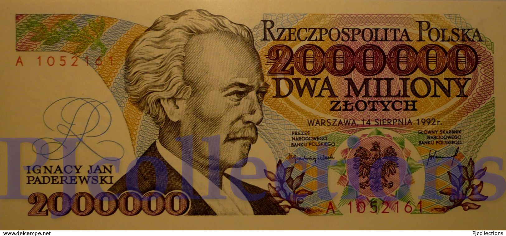 POLONIA - POLAND 2000000 ZLOTYCH 1992 PICK 158a UNC PREFIX "A" - Pologne