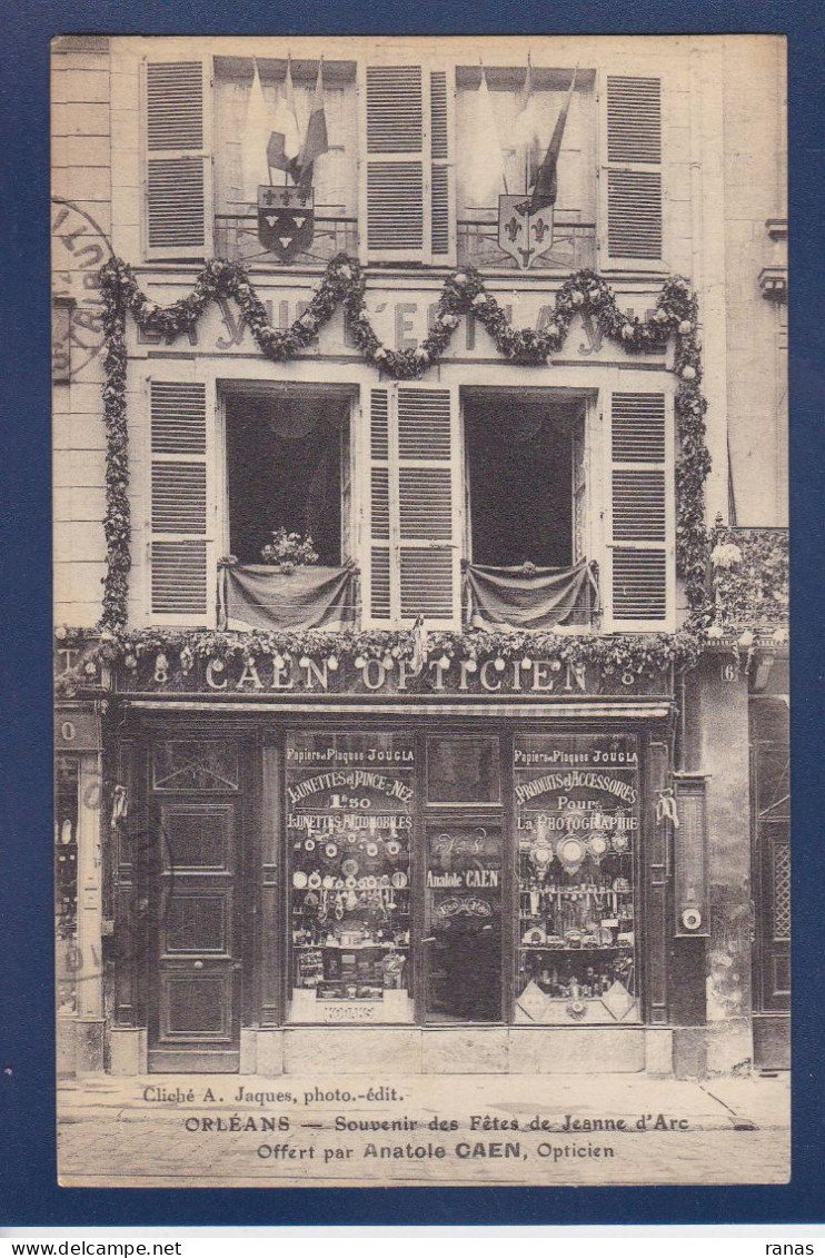 CPA [45] Loiret > Orleans Commerce Shop Devanture Magasin Opticien Circulée - Orleans