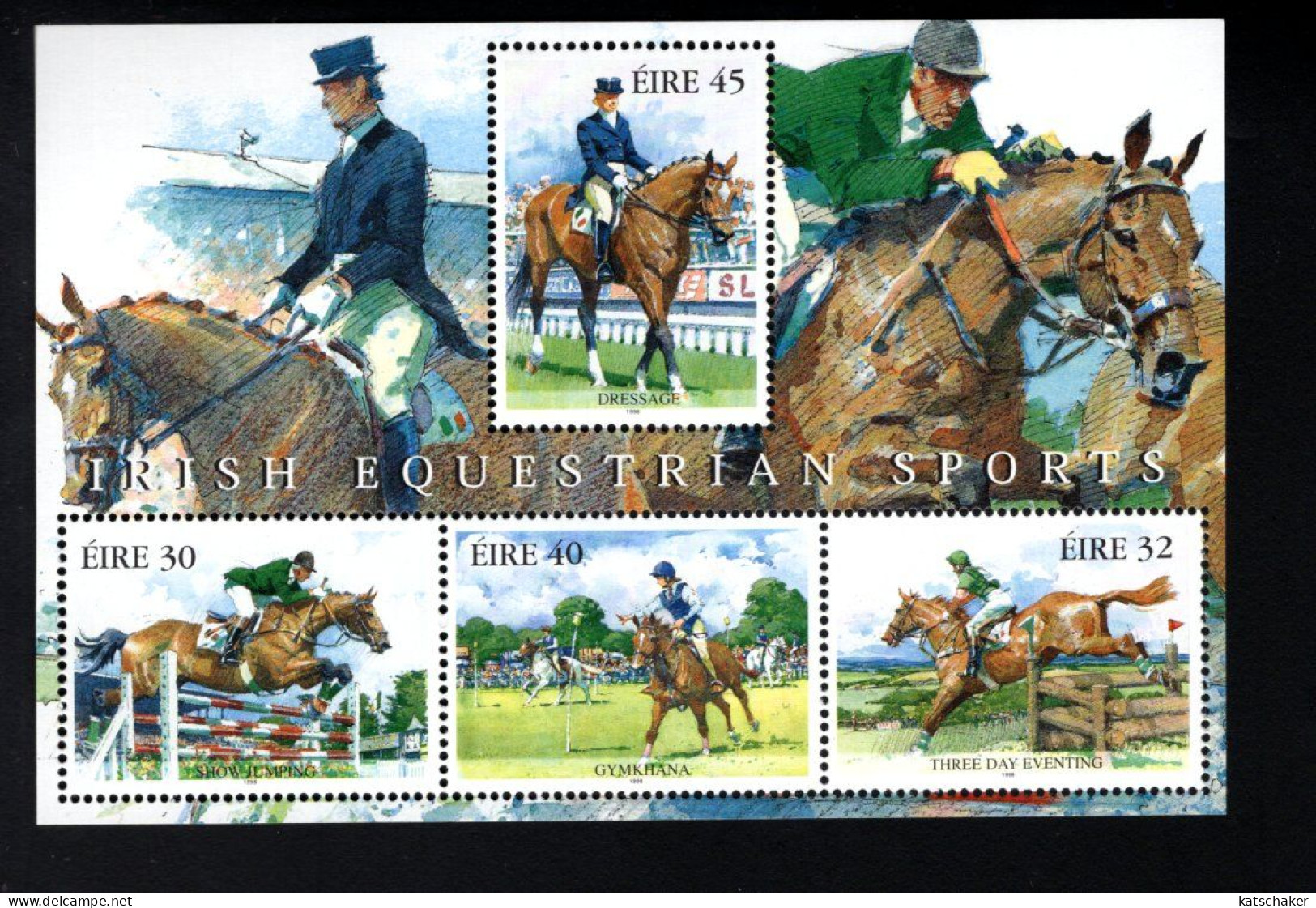 1987222840 1998 SCOTT 1119A  (XX) POSTFRIS MINT NEVER HINGED - EQUESTRIAN SPORTS -  HORSES - Ungebraucht