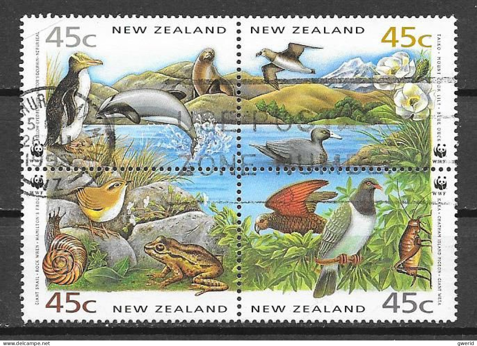 Nouvelle-Zélande N° 1235/38 YVERT OBLITERE - Used Stamps