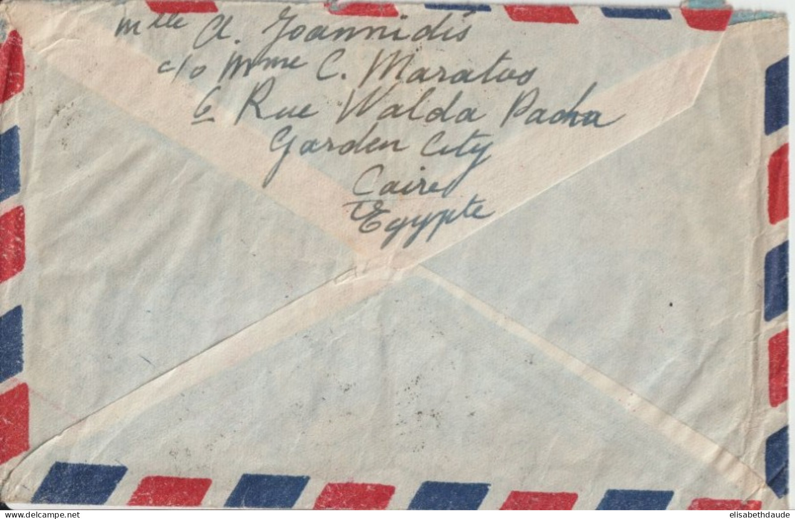 1947 - EGYPTE - ENVELOPPE Avec CENSURE De CAIRO => CLERMONT-FERRAND - Lettres & Documents