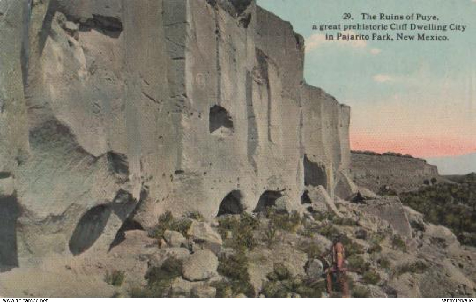 17453 - USA, New Mexico - Pajarito Park New Mexico - Ruins Of Puye - Ca. 1935 - Autres & Non Classés
