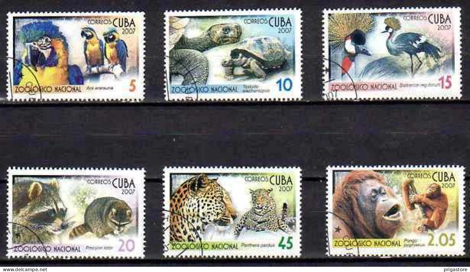 Cuba 2007 Animaux Sauvages (65) Yvert N° 4440 à 4445 Oblitéré Used - Used Stamps