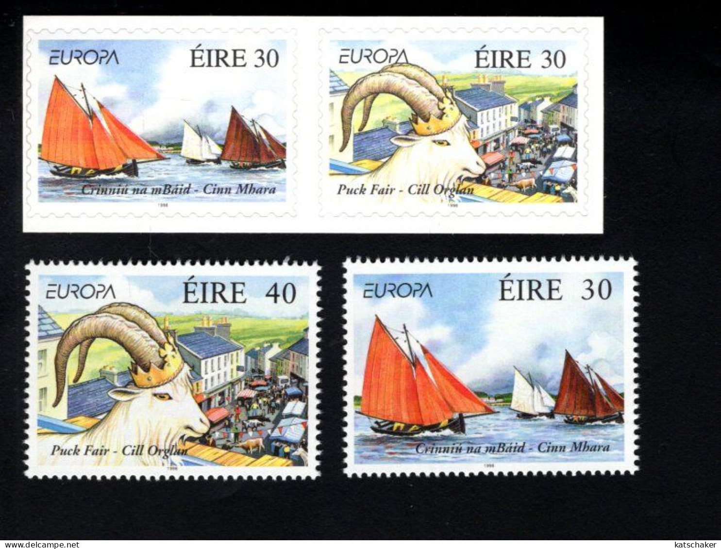 1987225030 1998 SCOTT 1124 - 1127AA  (XX) POSTFRIS MINT NEVER HINGED - EUROPA ISSUE - FESTIVALS - Ongebruikt