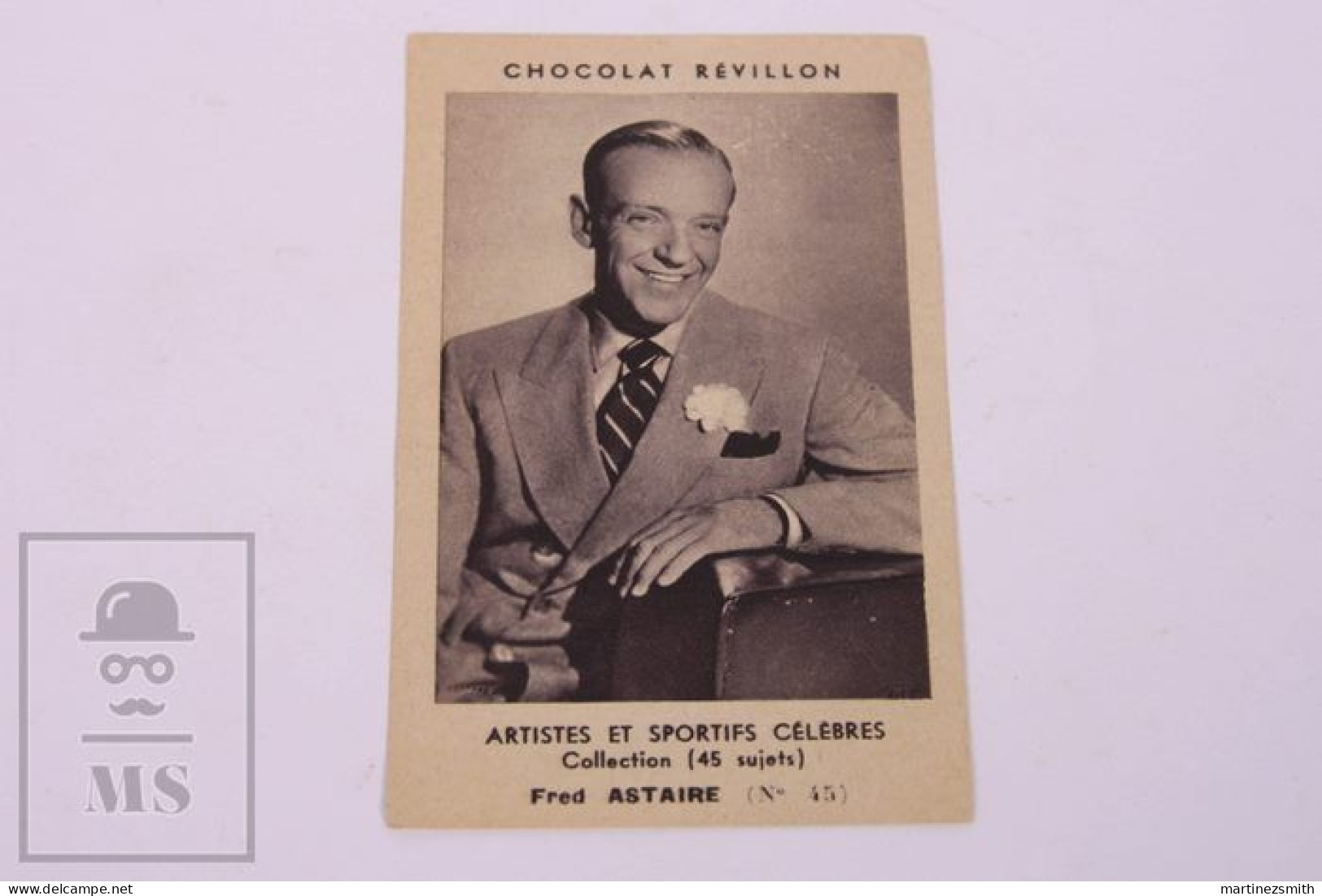 Chocolat Révillon Chromo Paramount Movie Actor Fred Astaire - 6,5 X 10,4 Cm - Revillon