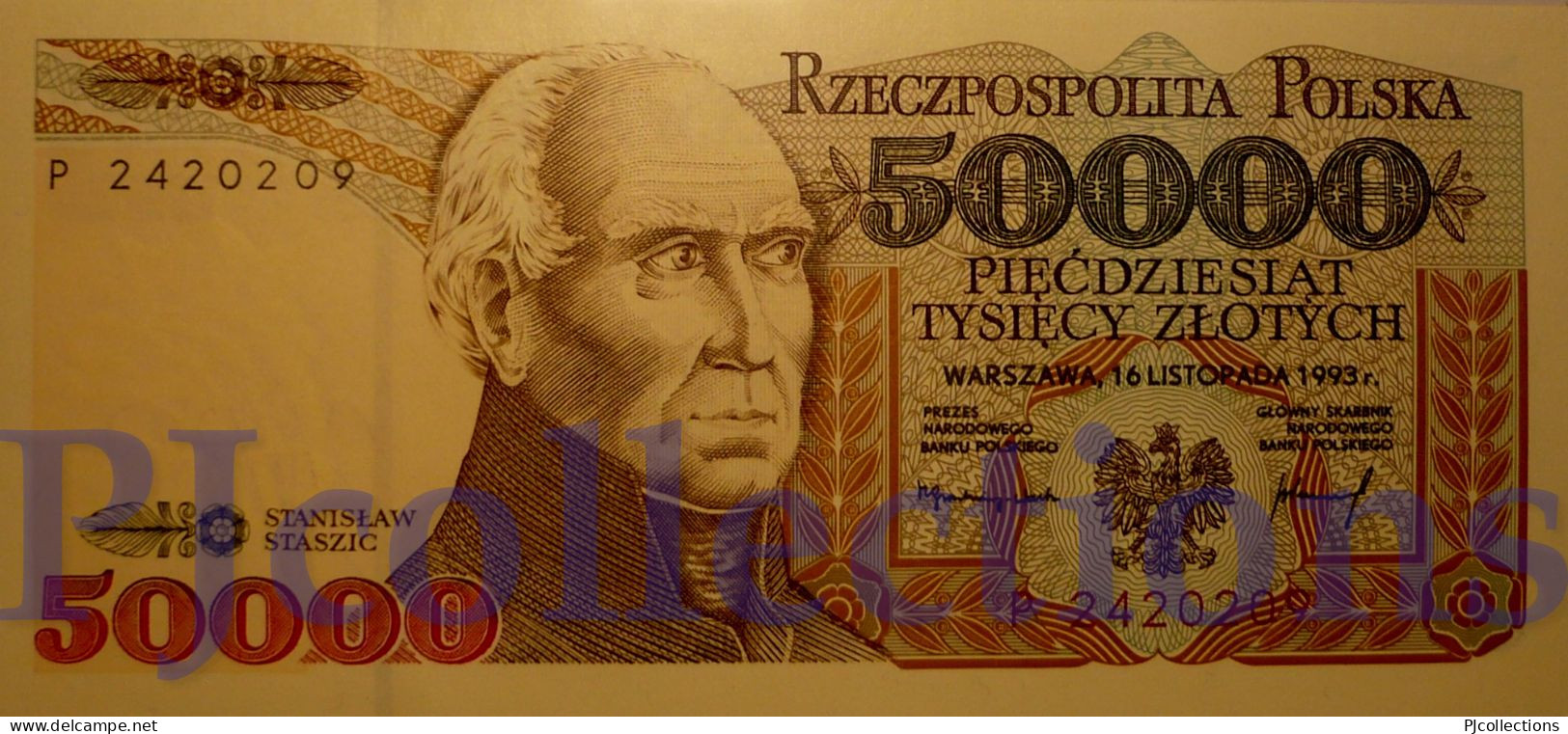 POLONIA - POLAND 50000 ZLOTYCH 1993 PICK 159a UNC - Poland