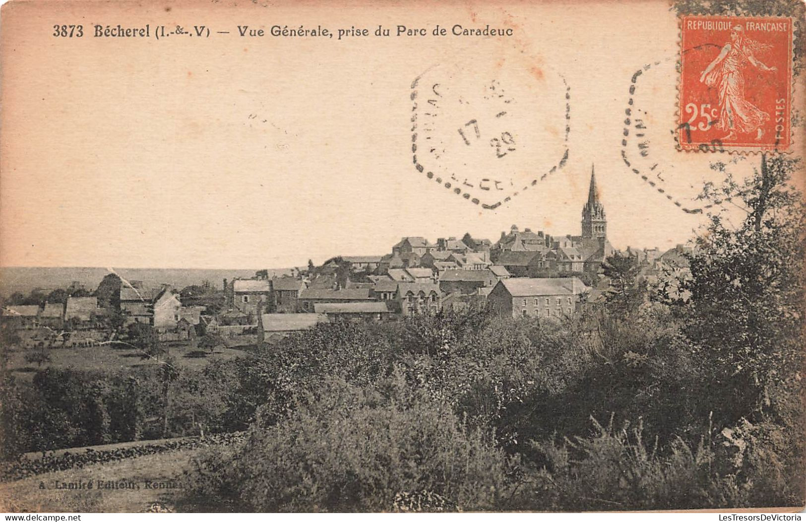 FRANCE - Bécherel ( I & V) - Vue Générale Prise Du Parc De Caradeuc - Vue Générale - Carte Postale Ancienne - Bécherel