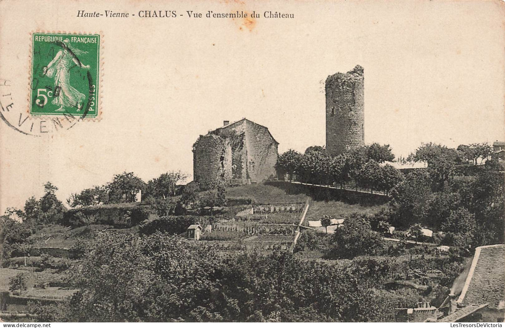 FRANCE - Haute Vienne - Chalus - Vue D'ensemble Du Château - Vue De L'extérieur - Carte Postale Ancienne - Chalus