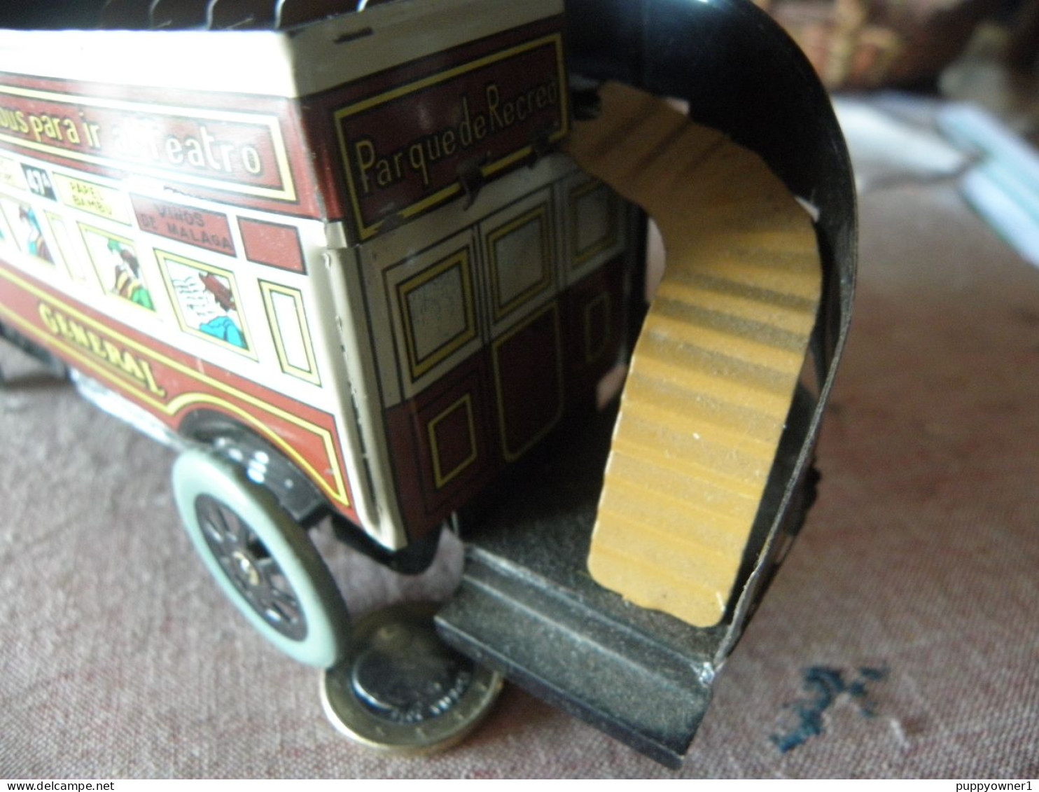 Vintage Reproduction De Bus Jouet En Tole - Jouets Anciens