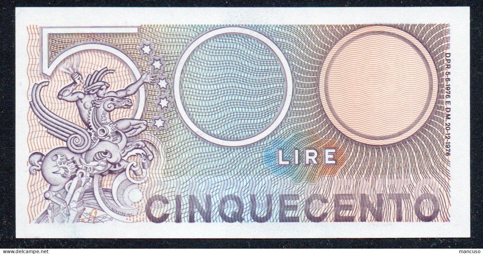 LIRE 500 MERCURIO  - SERIE SPECIALE  W 16 - FDS - 500 Liras