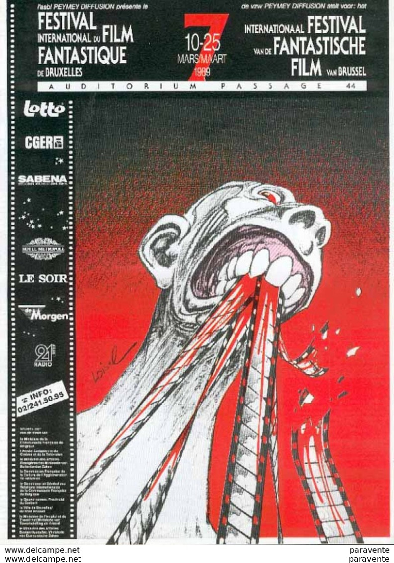 LOISEL : Programme Salon FILM FANTASTIQUE BRUXELLES 1989 - Loisel