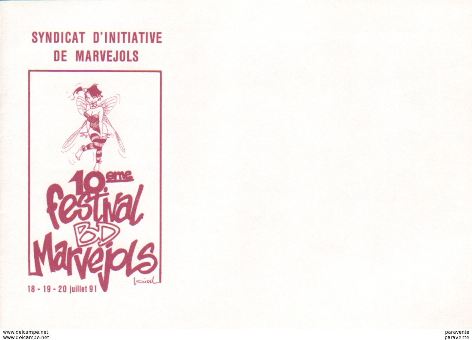 LOISEL : Enveloppe Salon MARVEJOLS 1991 - Loisel