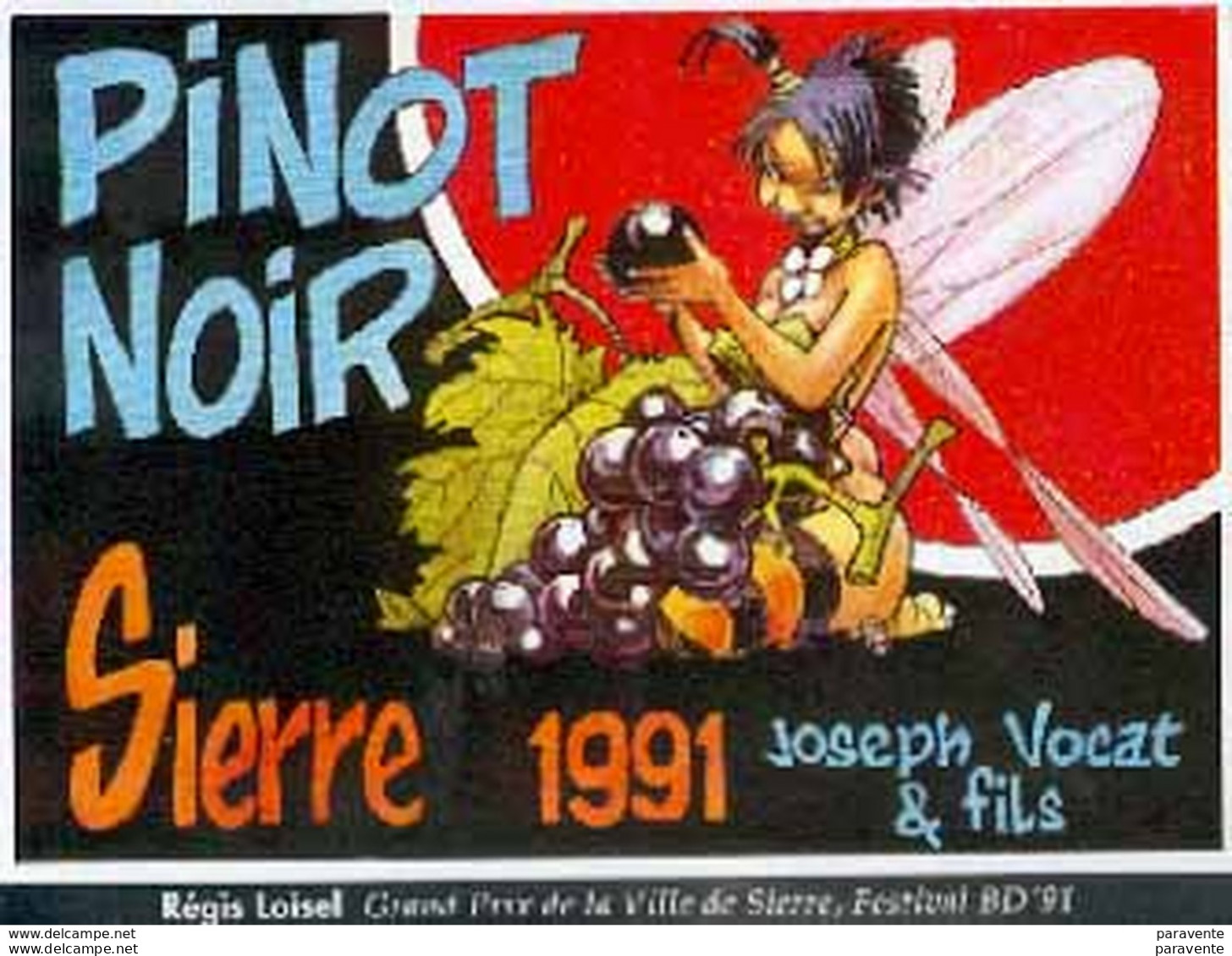 LOISEL : Etiquette PINOT NOIR Salon SIERRE 1991 - Loisel