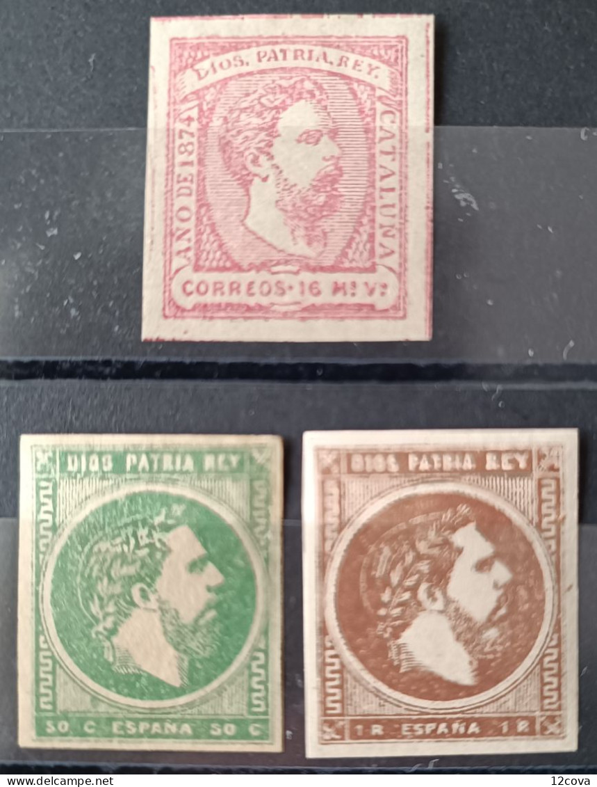 Sellos Carlistas. Edifil 157, 160-161 - Unused Stamps