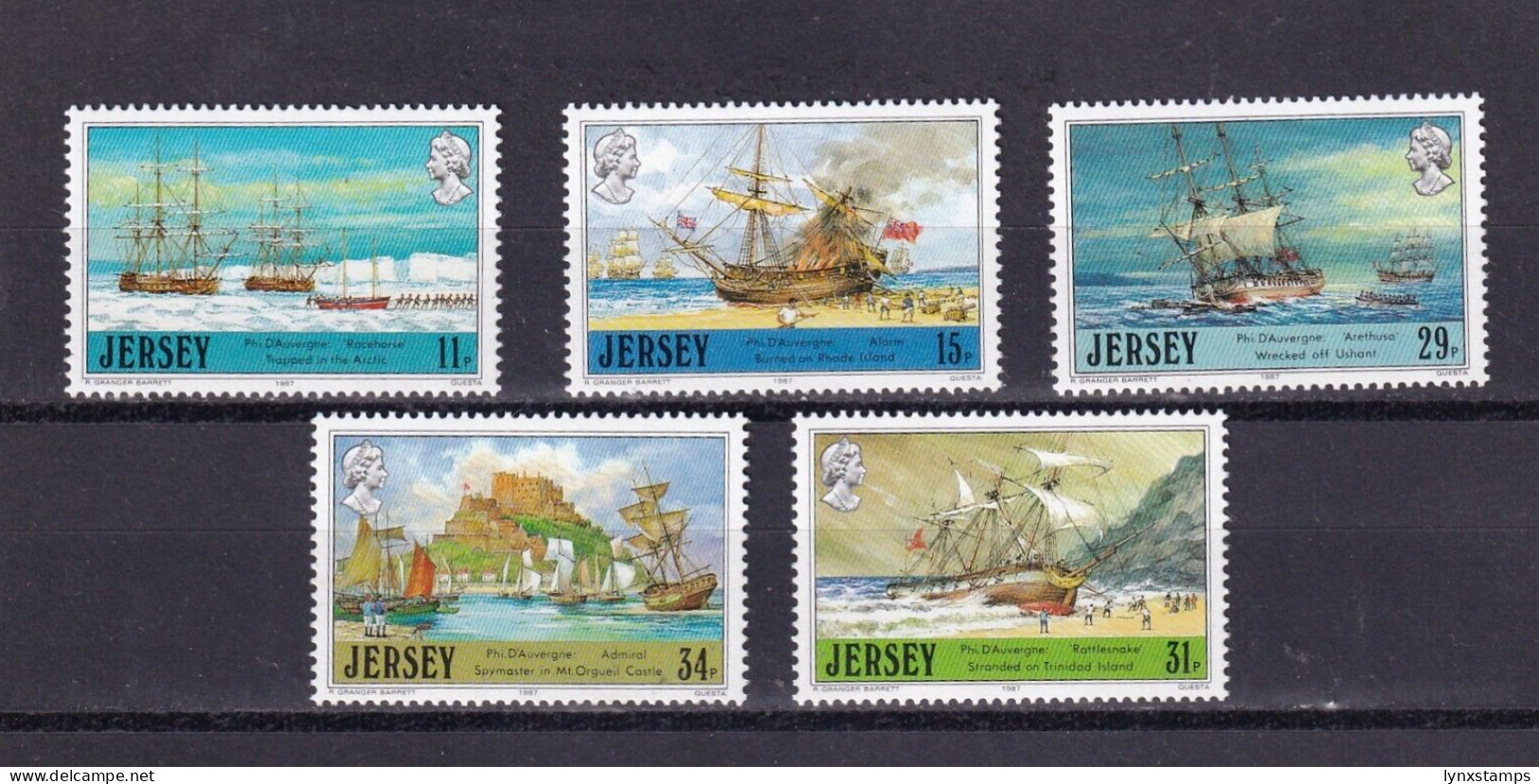 LI01 Jersey Great Britain 1987 Ships - Philippe D'Auvergne - Local Issues