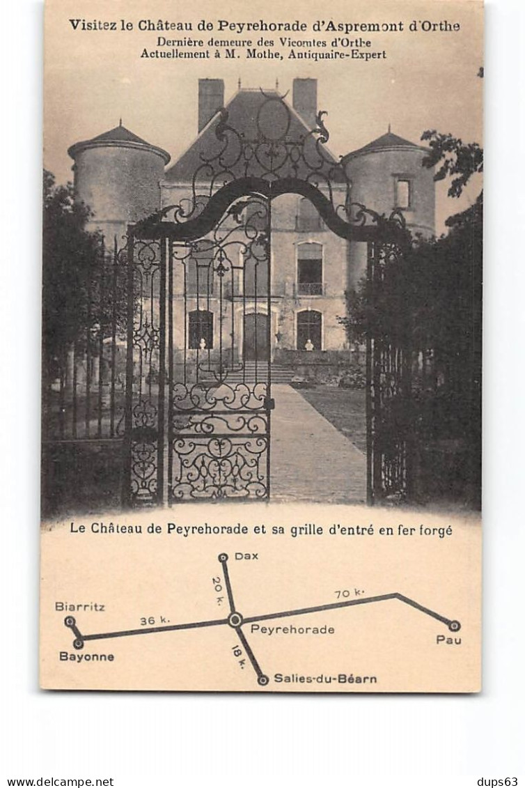 Le Château De PEYREHORADE Et Sa Grille D'entrée - Très Bon état - Peyrehorade