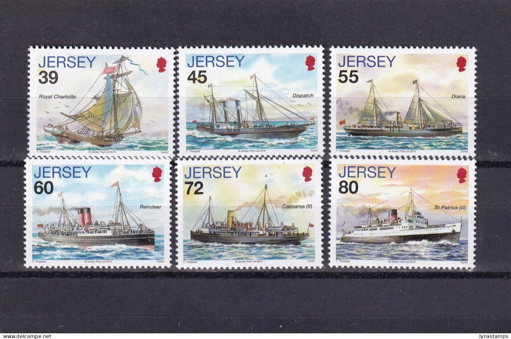 LI01 Jersey Great Britain 2010 Mail Ships - Local Issues