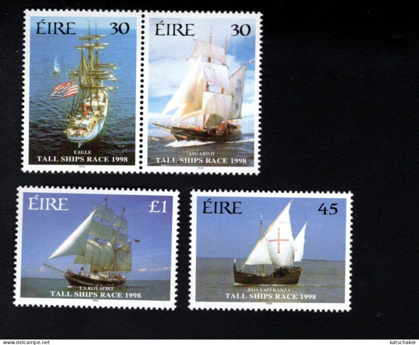 1987235896 1998 SCOTT 1142A - 1144 (XX) POSTFRIS MINT NEVER HINGED - TALL SHIPS RACE - Ungebraucht