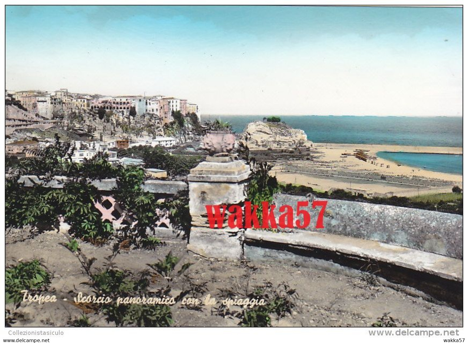 3-4155- Tropea Scorcio Panoramico Con La Spiaggia - Vibo Valentia - F.g. Non Viaggiata - Vibo Valentia