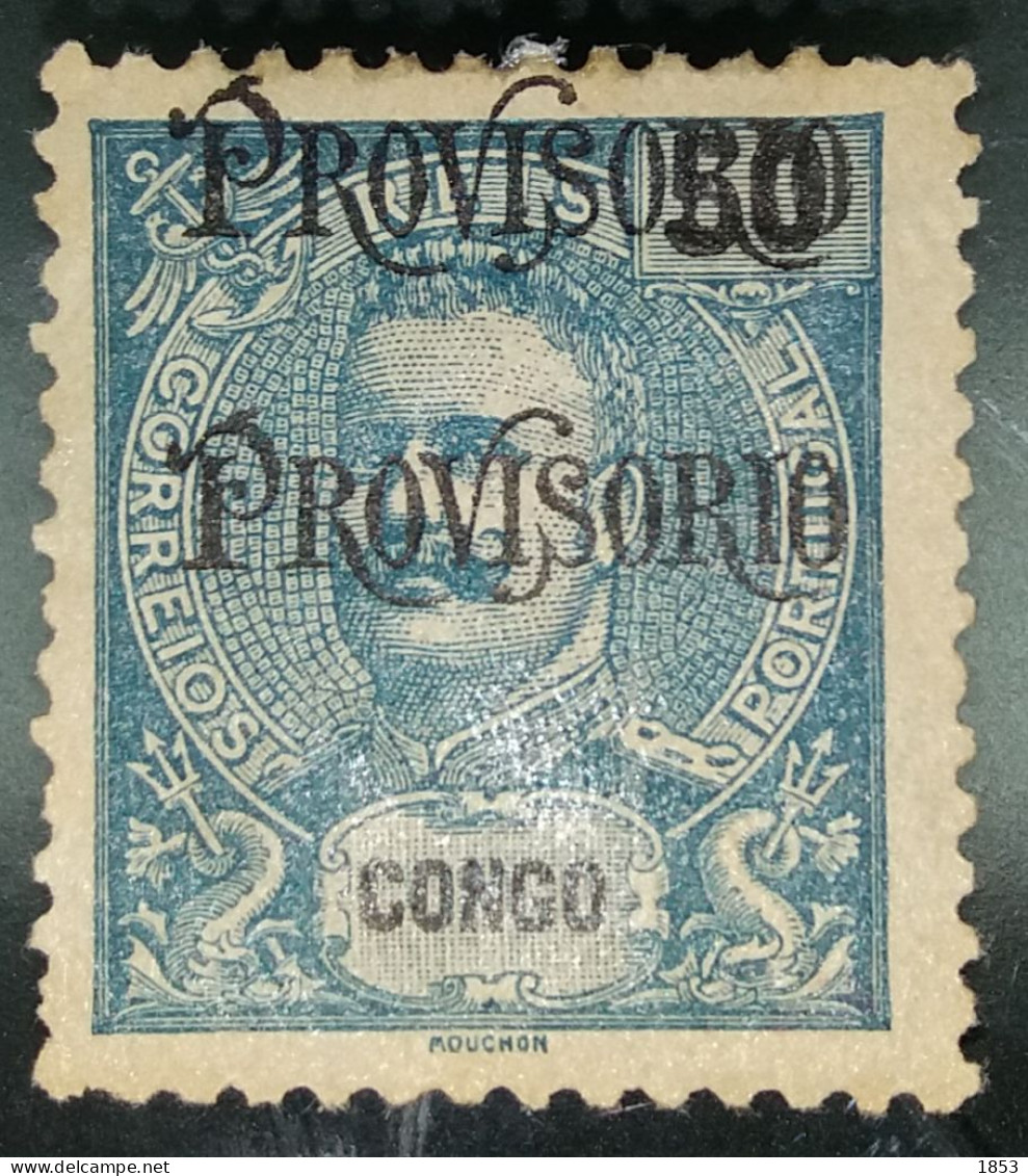 1902 - CONGO - D.CARLOS I - SOBRECARGA DUPLA " PROVISÓRIO " CE44b - Congo Portoghese