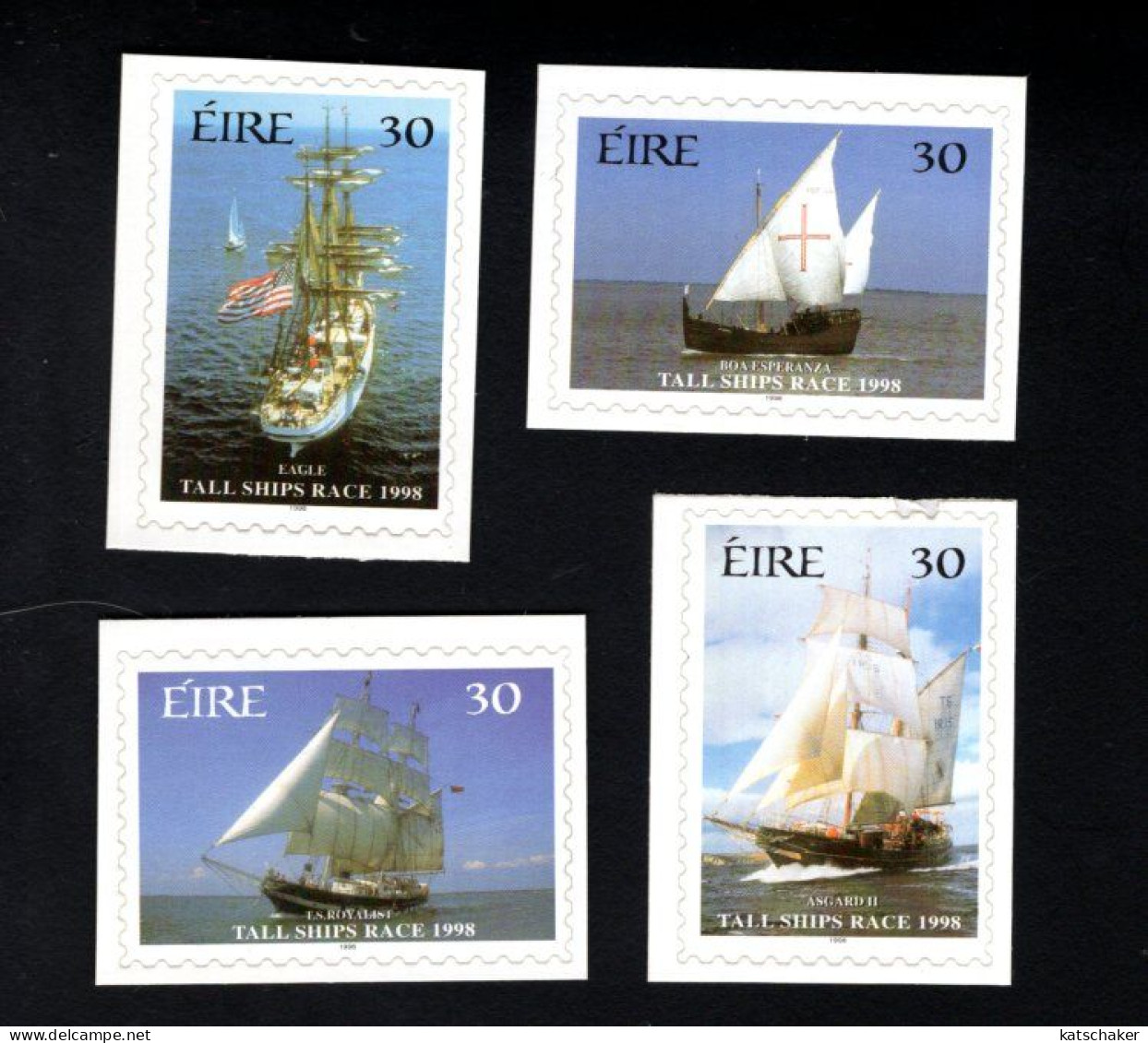 1987241209 1998 SCOTT 1145A - 1145D (XX) POSTFRIS MINT NEVER HINGED - TALL SHIPS RACE - Unused Stamps