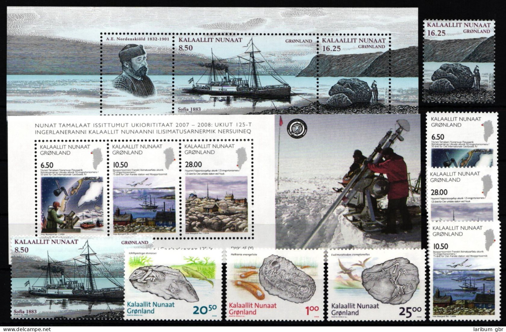 Dänemark Grönland Jahrgang 2008 Ohne Selbsklebenden Marken Postfrisch #NI881 - Autres & Non Classés