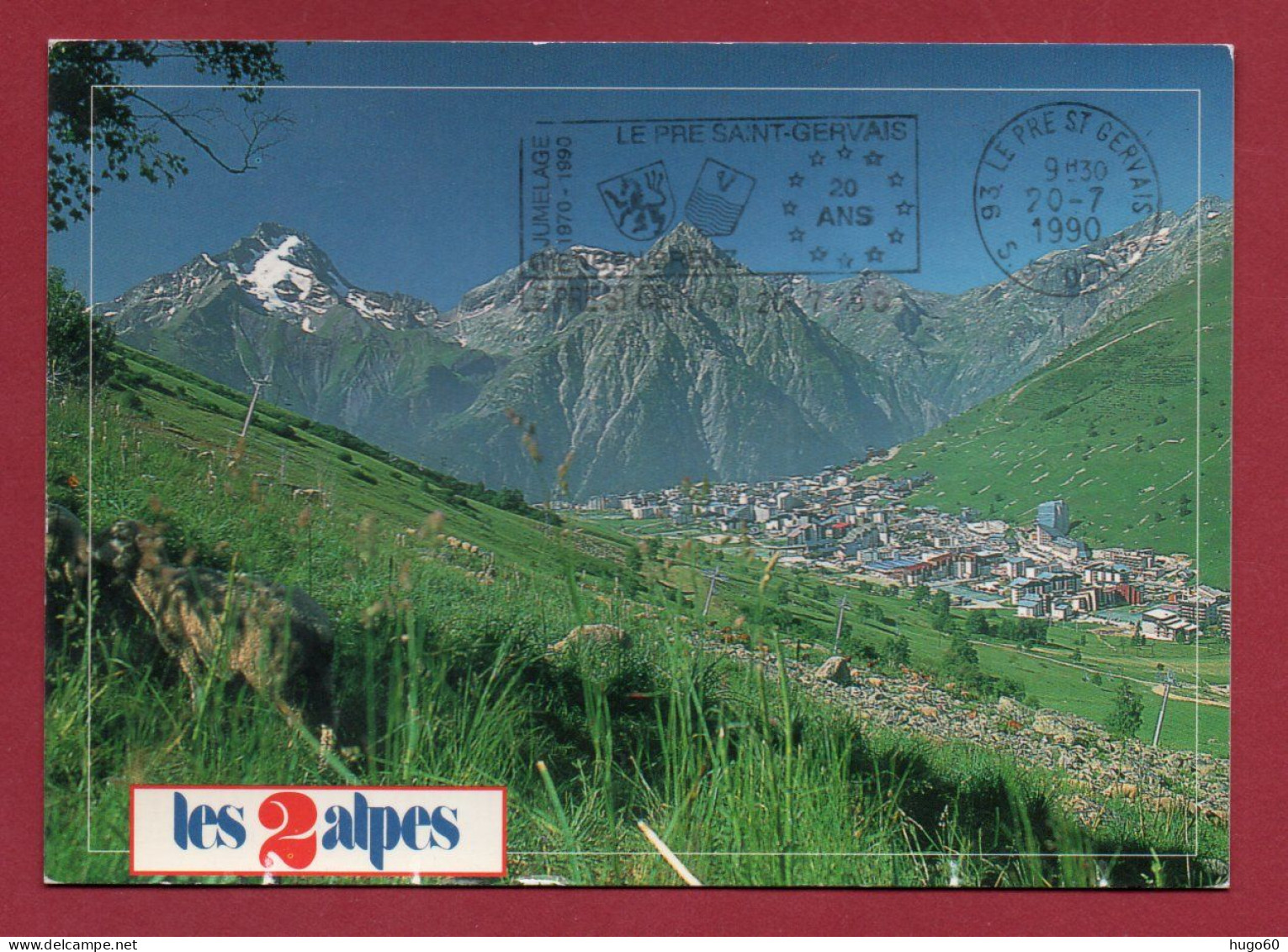 LES 2 ALPES - Vue Générale De La Station - La Muzelle - L' Aiguille De Venosc - Allemont