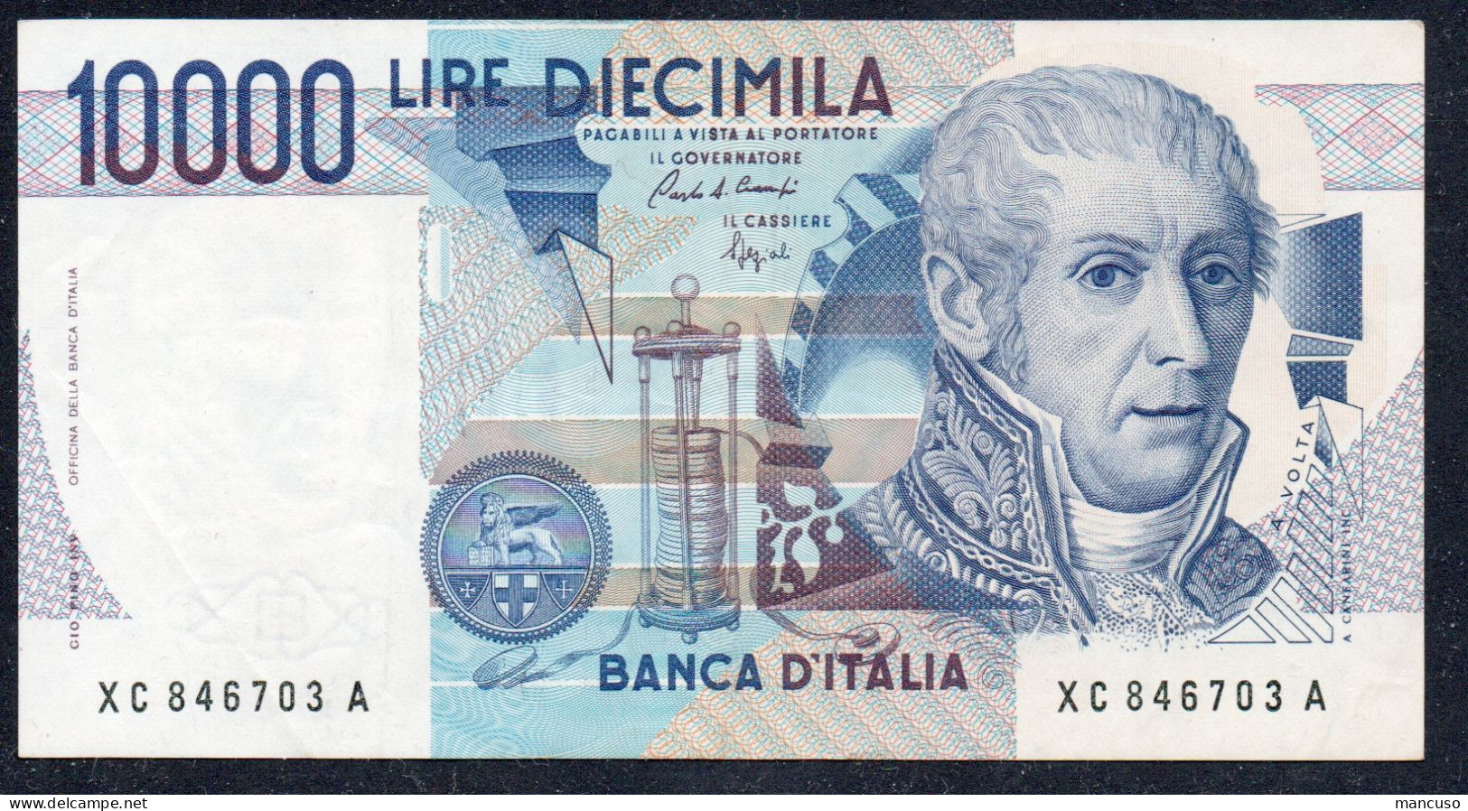 LIRE 10.000 TIPO  A. VOLTA - SERIE SPECIALE XC-A - QSPL - 10000 Liras