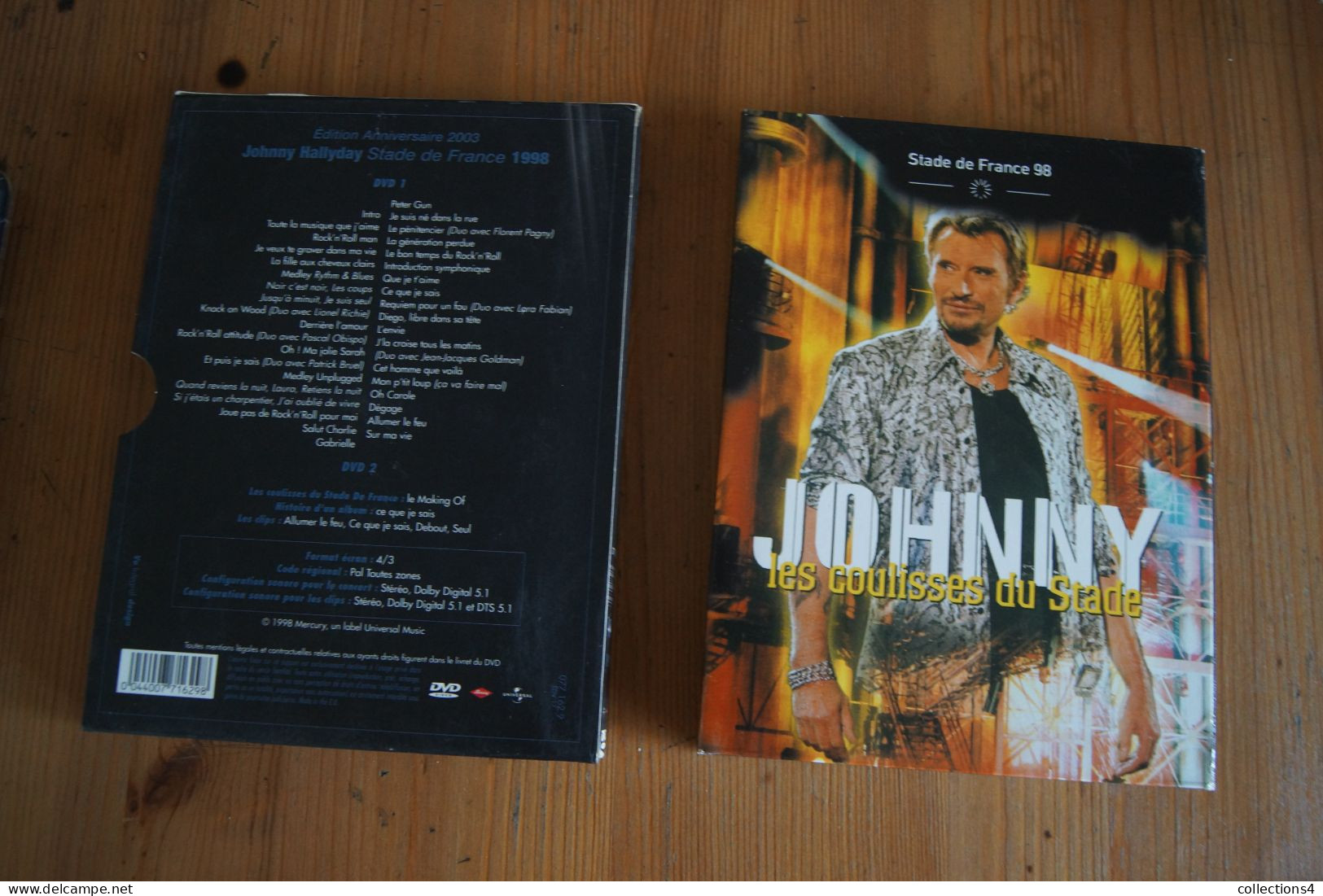 JOHNNY HALLYDAY ALLUME LE FEU EDITION ANNIVERSAIRE 2003 COFFRET 2 DVD VALEUR + - DVD Musicali