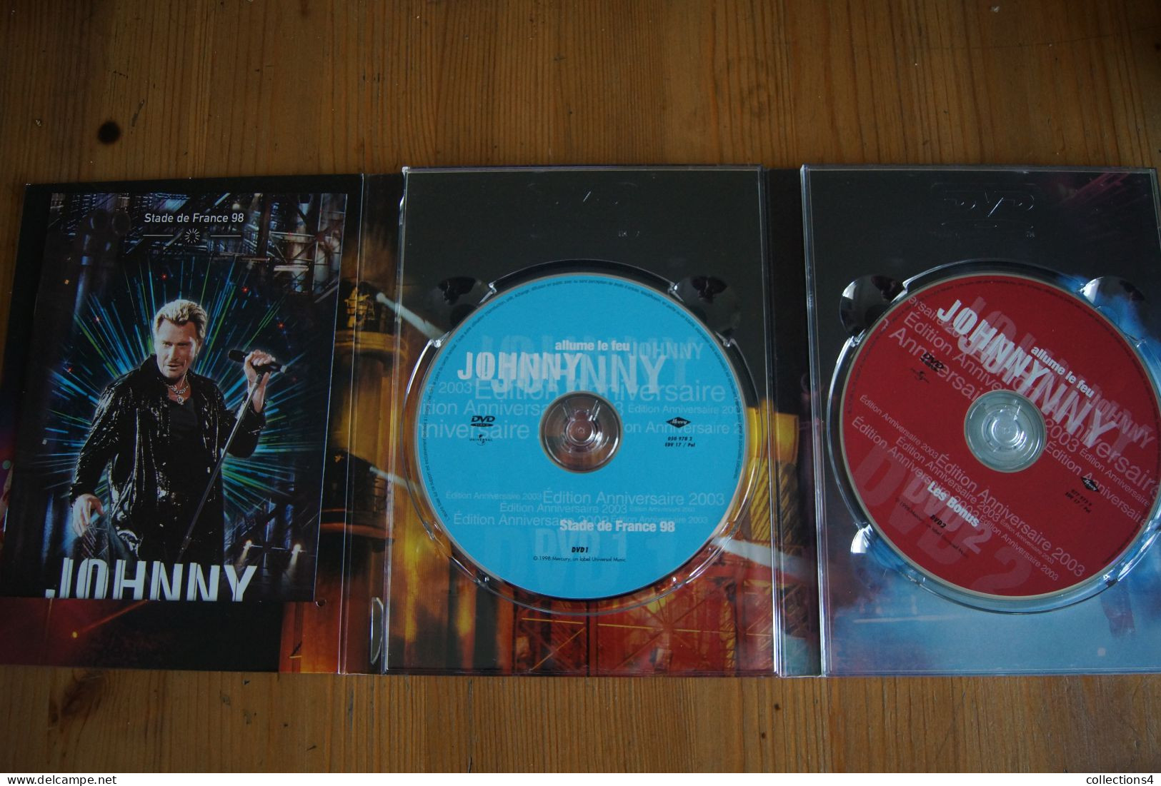 JOHNNY HALLYDAY ALLUME LE FEU EDITION ANNIVERSAIRE 2003 COFFRET 2 DVD VALEUR + - DVD Musicali