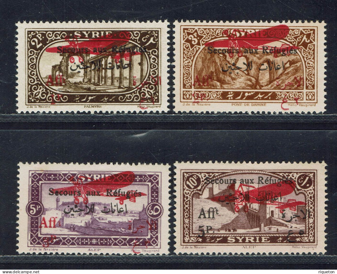 Syrie. 1926. Poste Aérienne N° 34/37* TB. - Aéreo