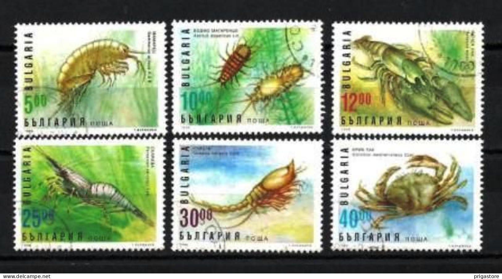 Bulgarie 1996 Animaux Crustacés (85) Yvert N° 3682 à 3687 Oblitérés Used - Used Stamps