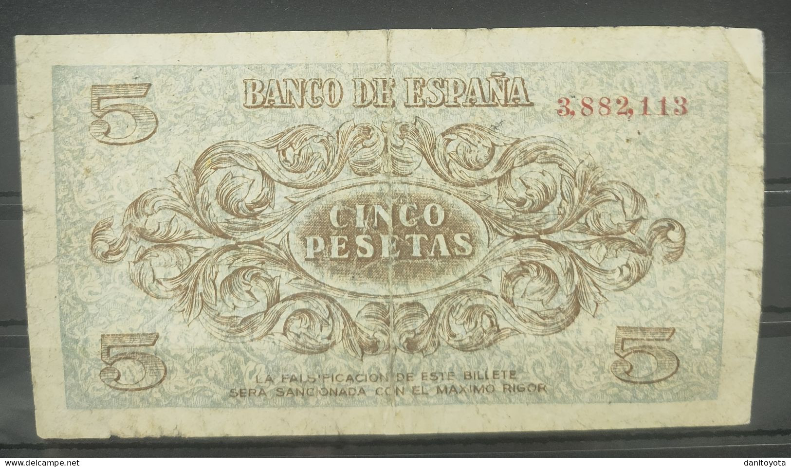 ESPAÑA. EDIFIL 417. 5 PTAS 21 DE NOVIEMBRE DE 1936 - 5 Pesetas