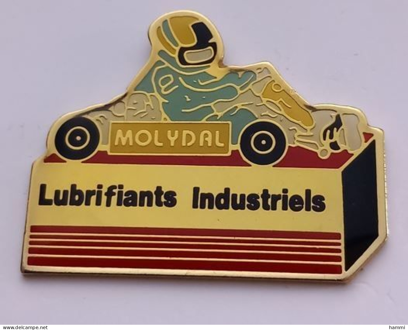 V26 Pin's Kart Karting MOLYDAL Huile Carburant Lubrifiants Industriels Saint-Maximin Oise Achat Immédiat - Brandstoffen