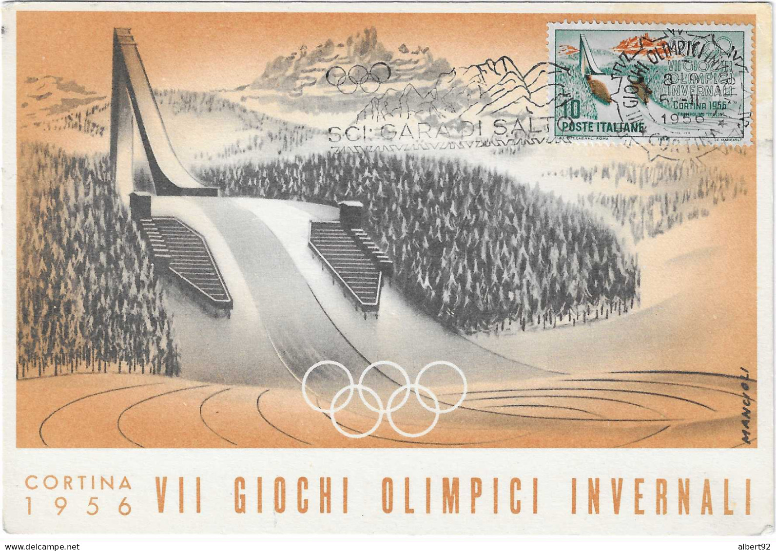 1956 Jeux Olympiques D'Hiver De Cortina D'Ampezzo: épreuve De Saut à Ski - Invierno 1956: Cortina D'Ampezzo