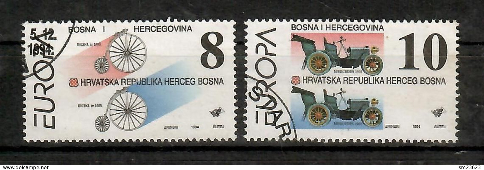 Bosnien Herzegowina 1994  Mi.Nr. 17 / 18 , EUROPA CEPT  Entdeckungen Und Erfindungen - Gestempelt / Fine Used / (o) - 1994