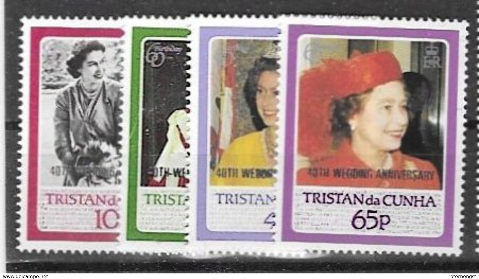 Tristan Da Cunha 1988 Mnh ** 5,5 Euros Overprint Set - Tristan Da Cunha