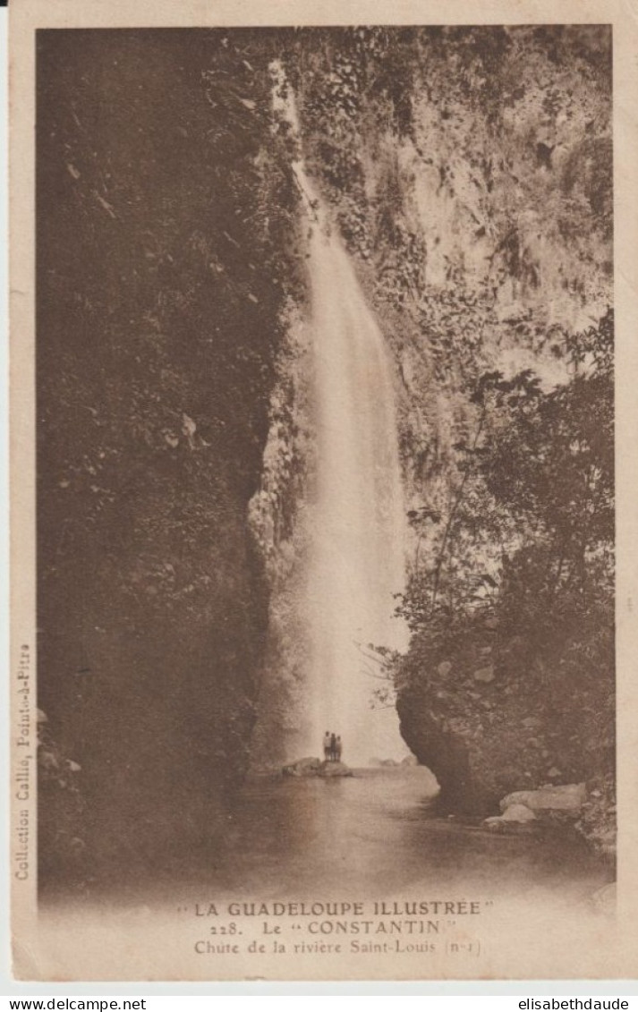 1910 - MARTINIQUE - ANNULATION PLUME FORT DE FRANCE Sur CARTE DE GUADELOUPE ! => BOURG - Storia Postale